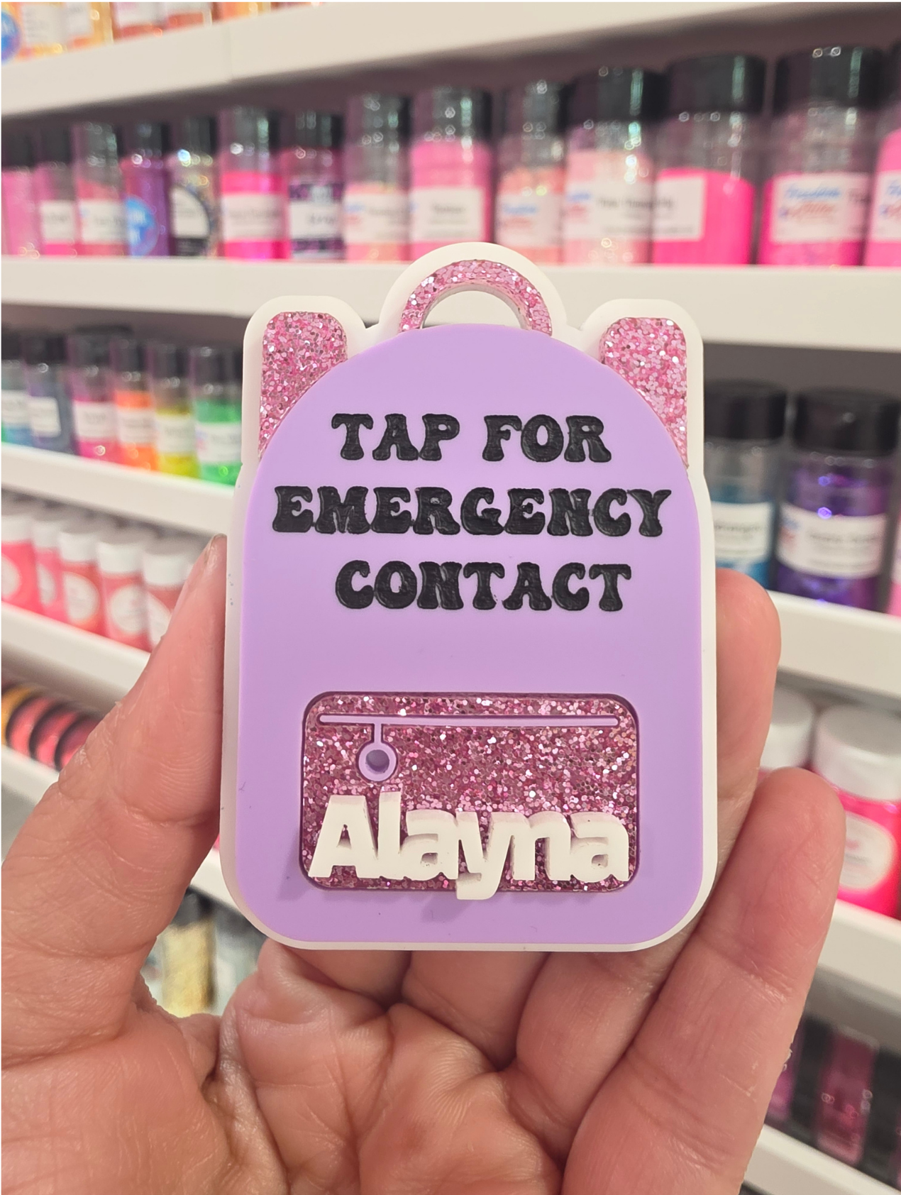 Custom NFC Emergency Contact Backpack Tag