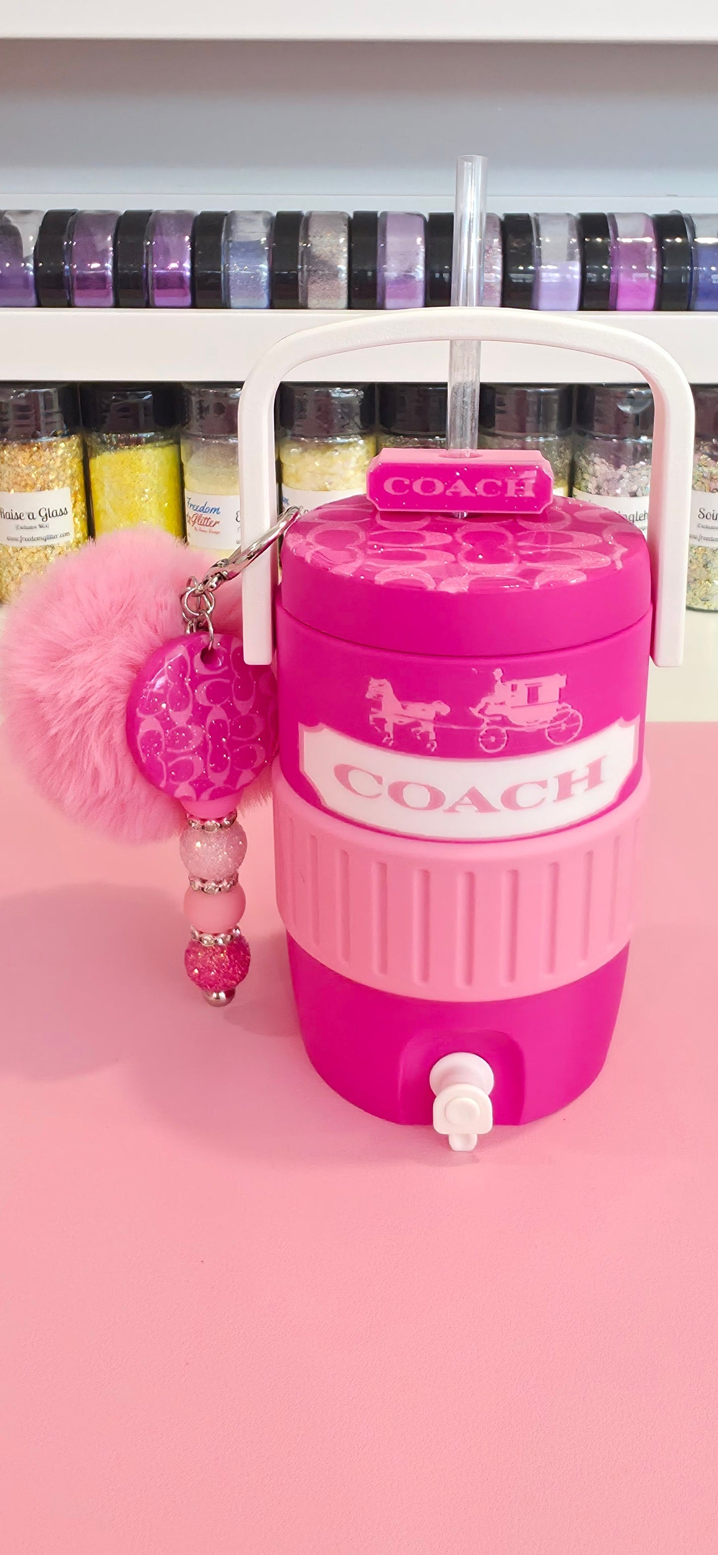 Pink 3D printed 12oz Can Cooler