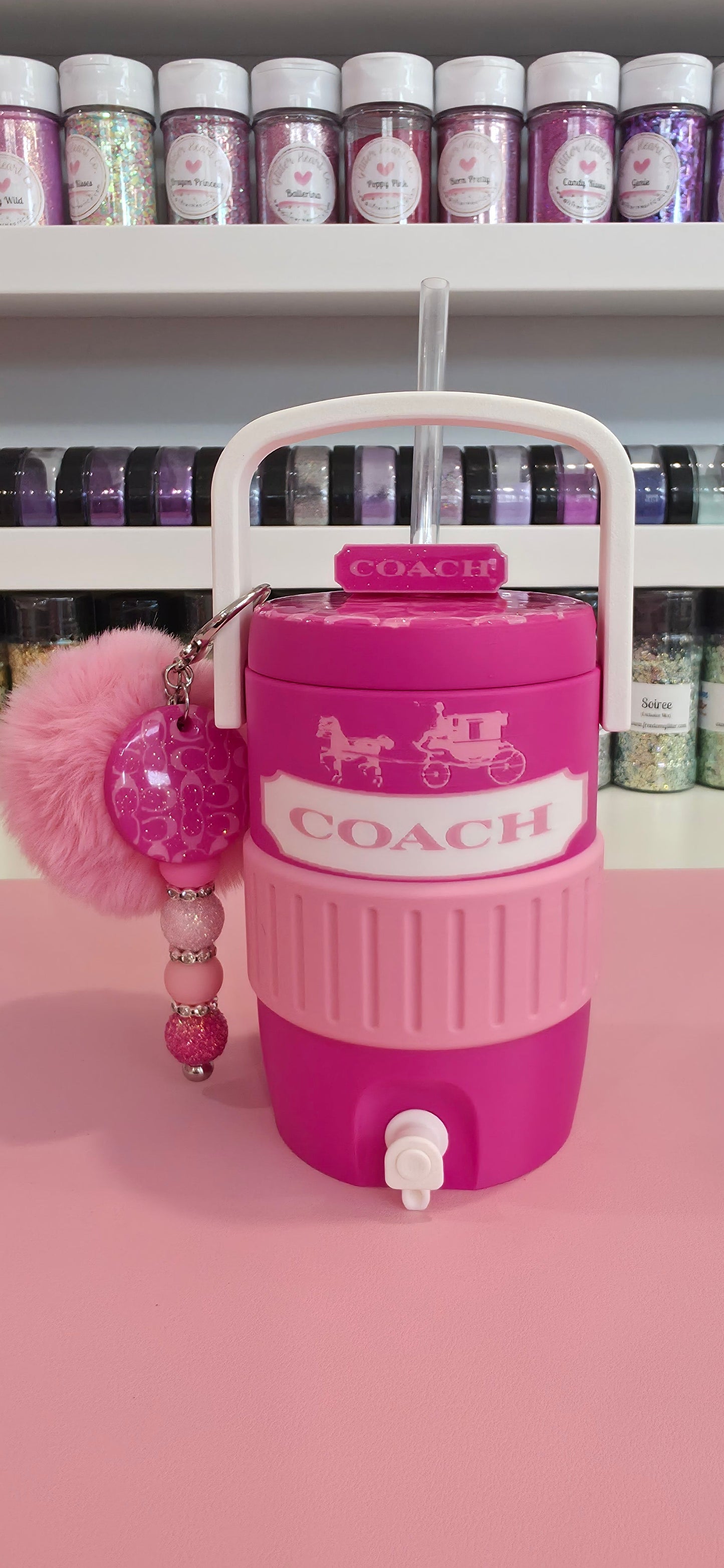 Pink 3D printed 12oz Can Cooler