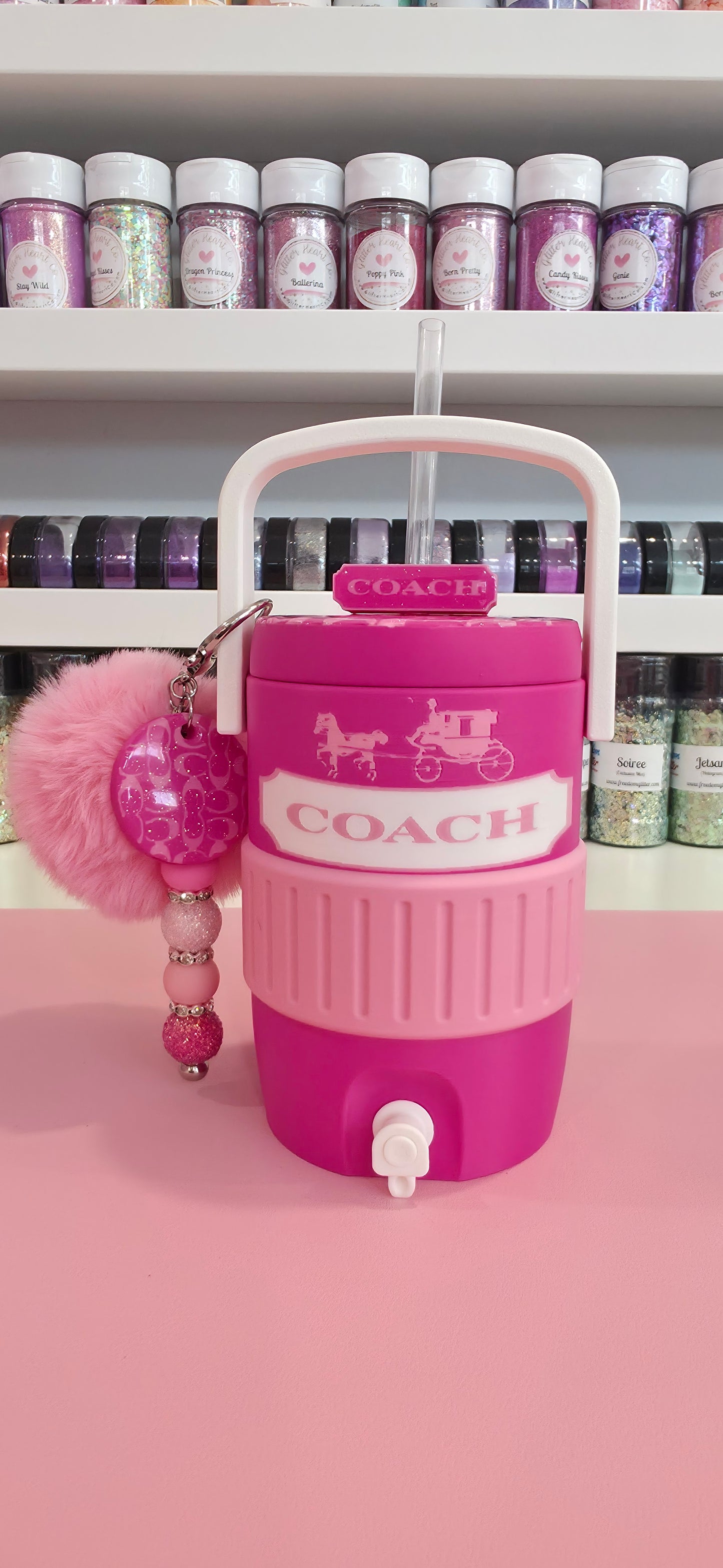 Pink 3D printed 12oz Can Cooler